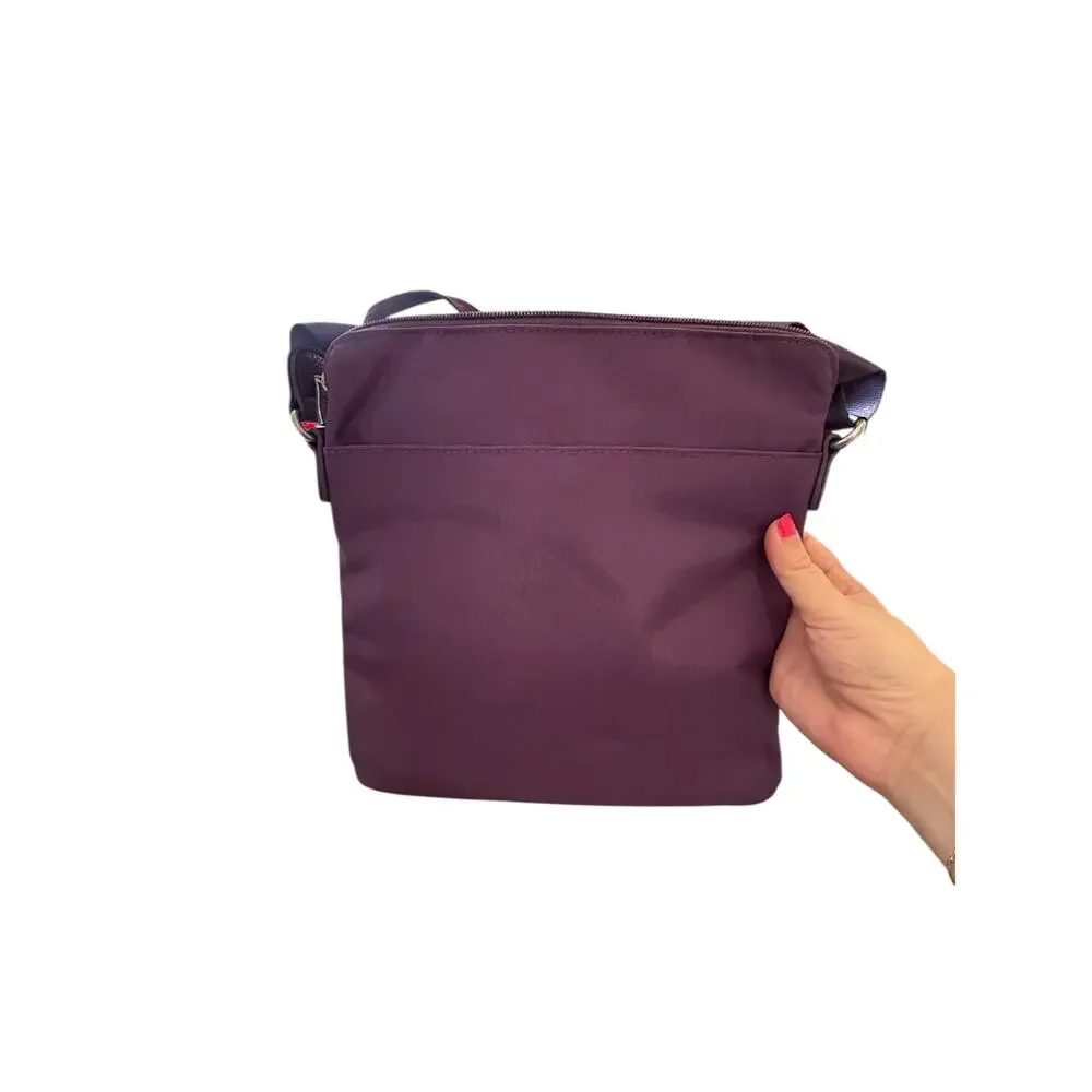 Baggallini Dark Cherry Go Bagg With RFID Phone Wristlet Crossbody Bag